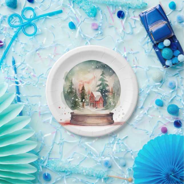 Plato De Papel Navidades de Wonderland Wonderland Glass Ball (Fiesta)