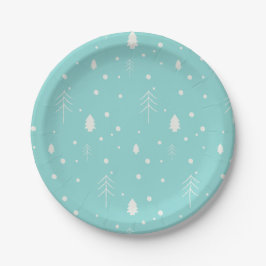 Plato De Papel Navidades de Woodland
