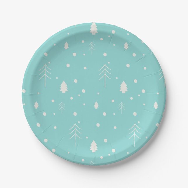 Plato De Papel Navidades de Woodland (Anverso)