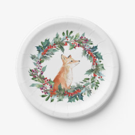 Plato De Papel Navidades de Woodland Fox