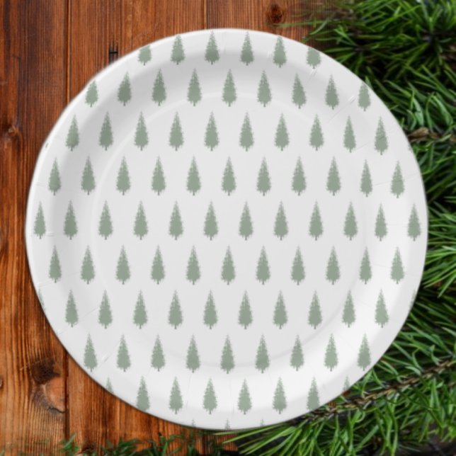 Plato De Papel Navidades de Woodland Trees (Subido por el creador)