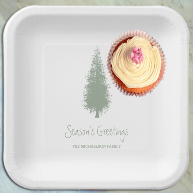 Plato De Papel Navidades de Woodland Trees (Subido por el creador)