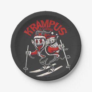 Plato De Papel Navidades de Xmas Gruss Vom Krampus Devil