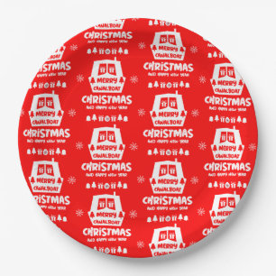 Plato De Papel Navidades del canal en bote de cercanías Regalos d