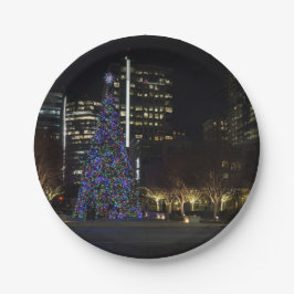 Plato De Papel Navidades del centro de Dallas