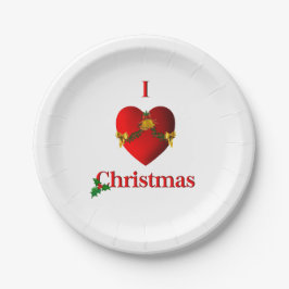 Plato De Papel Navidades del corazón