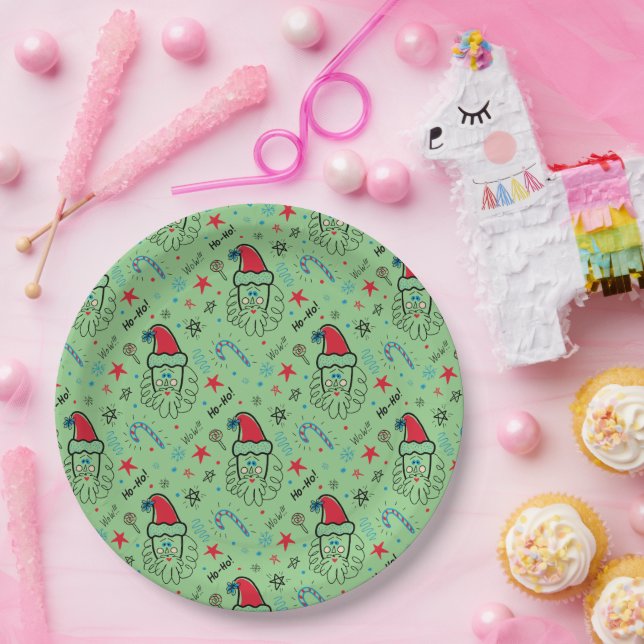 Plato De Papel Navidades del ilustracion de Santa Cruz (Fiesta)