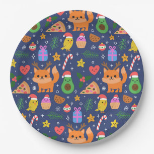 Plato De Papel Navidades divertidos