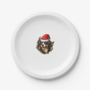 Plato De Papel Navidades divertidos Bernese Mountain Dog