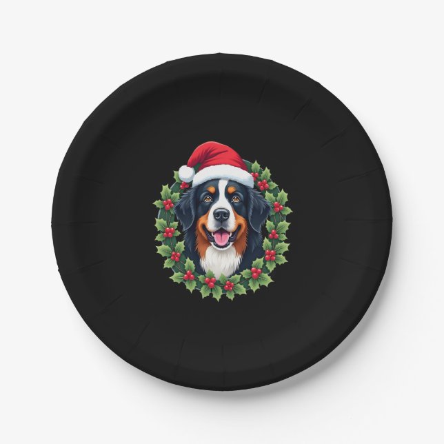 Plato De Papel Navidades divertidos Bernese Mountain Tank Top (Anverso)