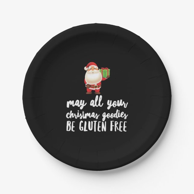 Plato De Papel Navidades divertidos Gluten Free (Anverso)