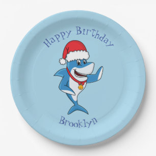 Plato De Papel Navidades divertidos ilustracion personalizado de 