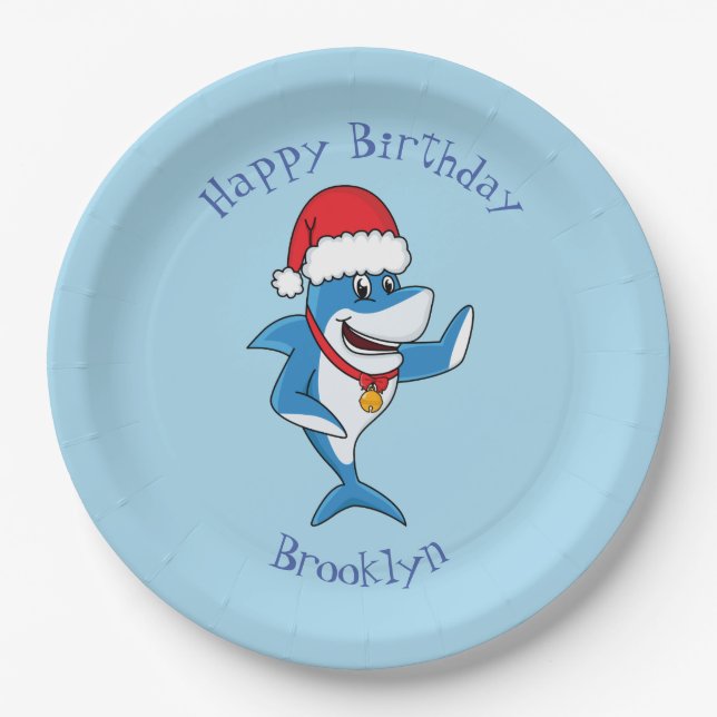 Plato De Papel Navidades divertidos ilustracion personalizado de  (Anverso)