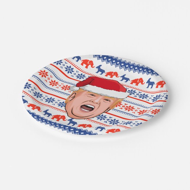 Plato De Papel Navidades DONALD TRUMP (Angular)