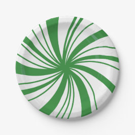 Plato De Papel Navidades dulces de menta picnic