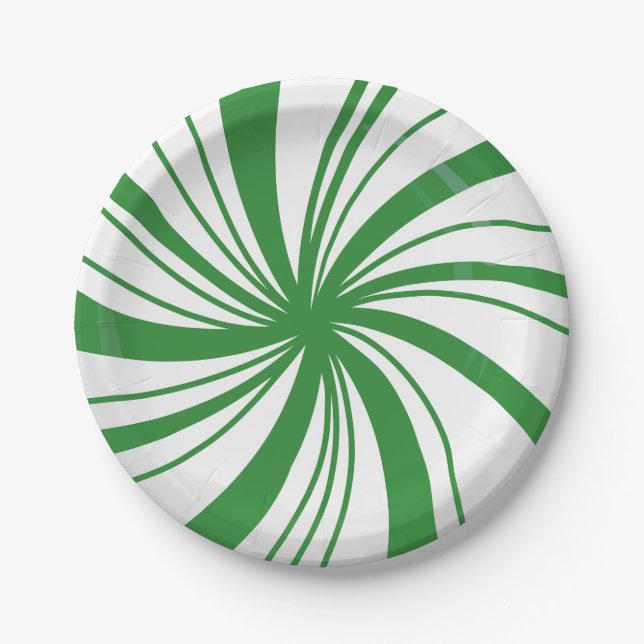 Plato De Papel Navidades dulces de menta picnic (Anverso)