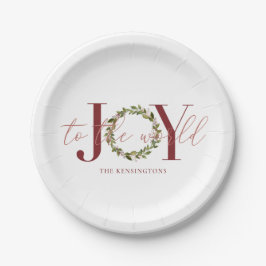 Plato De Papel Navidades elegantes disfrutan de la guerra mundial