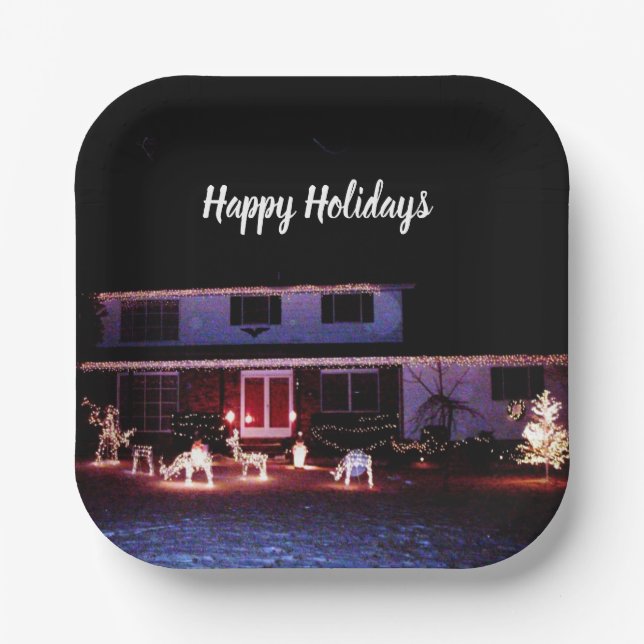 Plato De Papel NAVIDADES en la tarjeta de VECINDAD (Anverso)