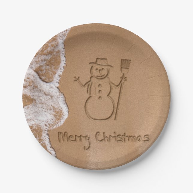 Plato De Papel Navidades en verano (Anverso)