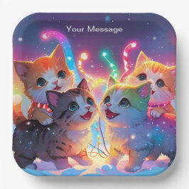 Plato De Papel Navidades encantados