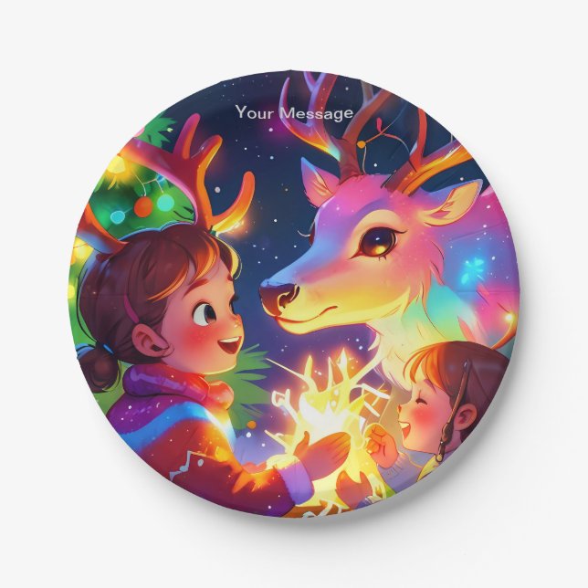 Plato De Papel Navidades encantados (Anverso)