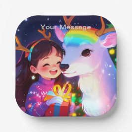 Plato De Papel Navidades encantados