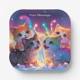 Plato De Papel Navidades encantados