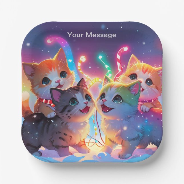 Plato De Papel Navidades encantados (Anverso)