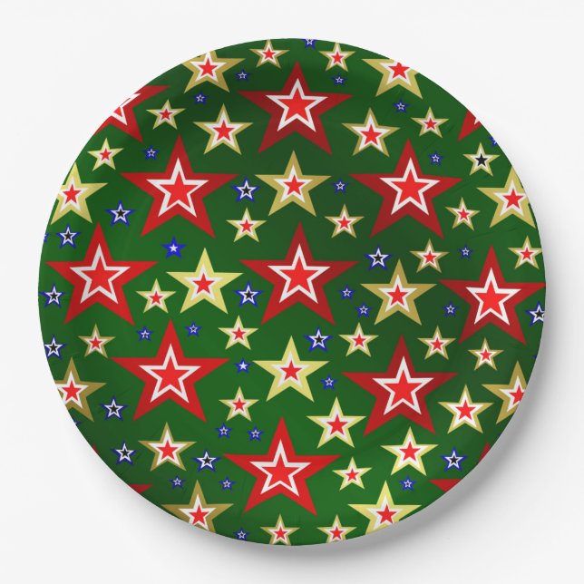 Plato De Papel navidades, estrella, celebración, decoración, navi (Anverso)