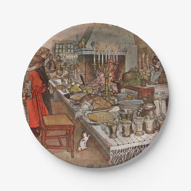 Plato De Papel Navidades Eve Julaftonen (Anverso)