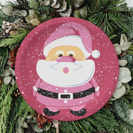 Plato De Papel Navidades extravagantes de Santa Claus