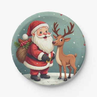 Plato De Papel navidades felices