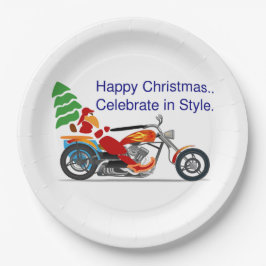 Plato De Papel Navidades FELICES, CELEBRAR EN ESTILO