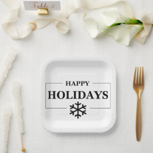 Plato De Papel Navidades Feliz regalo de Personalizado de vacacio