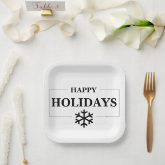 Plato De Papel Navidades Feliz regalo de Personalizado de vacacio