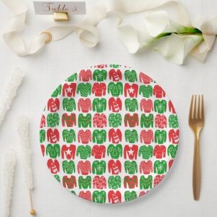 Plato De Papel Navidades feos sudan feliz fiesta