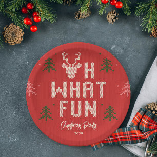 Plato De Papel Navidades feos Sweater Fiesta Holiday Party Plates