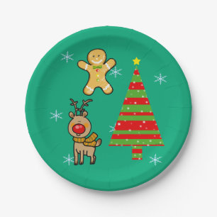 Plato De Papel navidades festivos