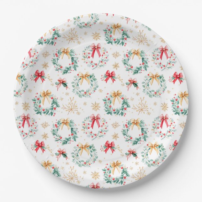 Plato De Papel Navidades festivos (Anverso)