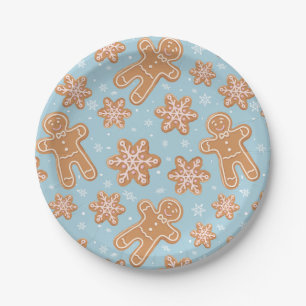 Plato De Papel Navidades festivos Diseño de galletas de pan de j