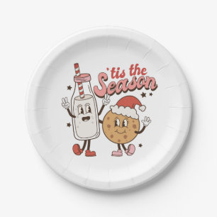 Plato De Papel Navidades festivos galletas de leche