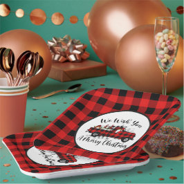 Plato De Papel navidades festivos gnome Holiday