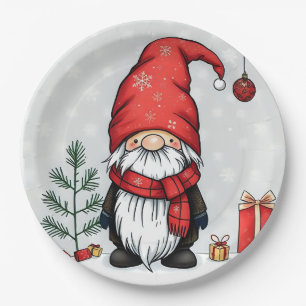 Plato De Papel Navidades festivos y acogedores enmascarados