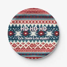 Plato De Papel Navidades Fiesta de suéter feo fúnebre