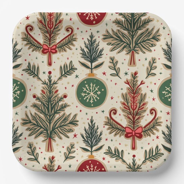 Plato De Papel navidades fiestas (Anverso)