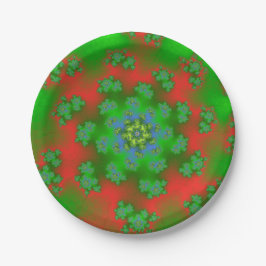 Plato De Papel Navidades Floral Sprinkles