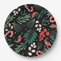 Navidades florales negros