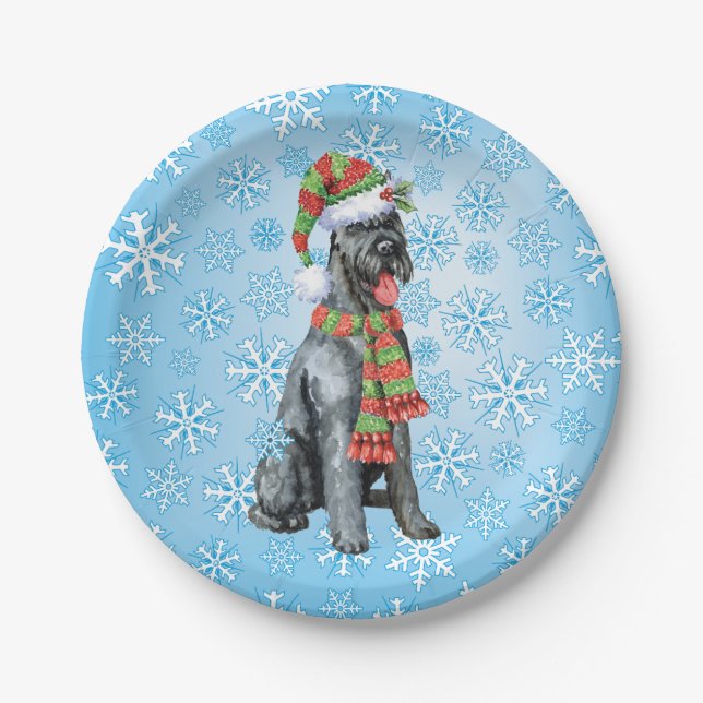 Plato De Papel Navidades Giant Schnauzer (Anverso)