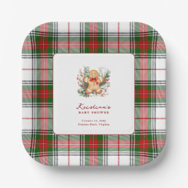 Plato De Papel Navidades Gingerbread Baby Shower