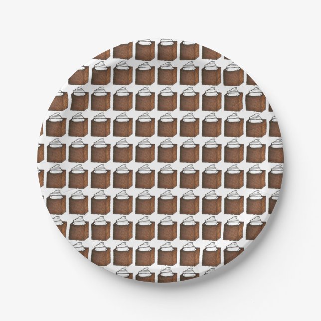 Plato De Papel Navidades Gingerbread Cake Slice Placas de vacacio (Anverso)